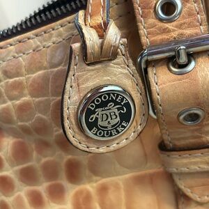 Dooney & Bourke Tan Croc Embossed Bag